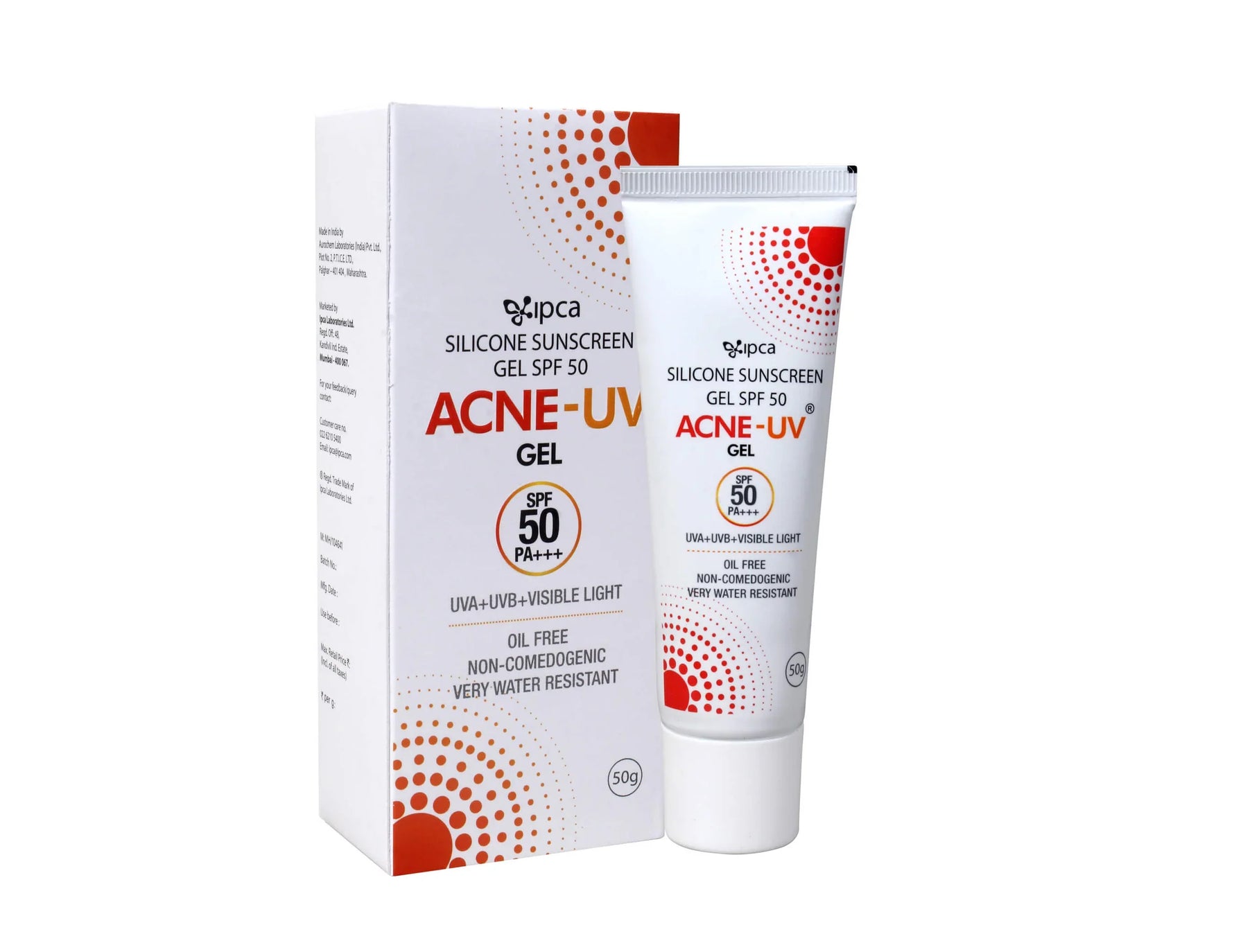 ACNE-UV SPF 50 PA+++ Gel Sunscreen | Non-Comedogenic | Oil-Free | Silicone-Based | Broad Spectrum Protection | Water-Resistant | Lightweight Formula - Skiynse Dermatologique
