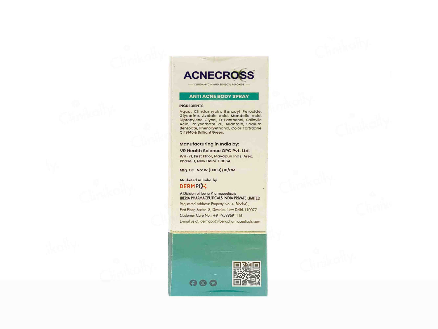 Acnecross Anti Acne Body Spray, 50 ml