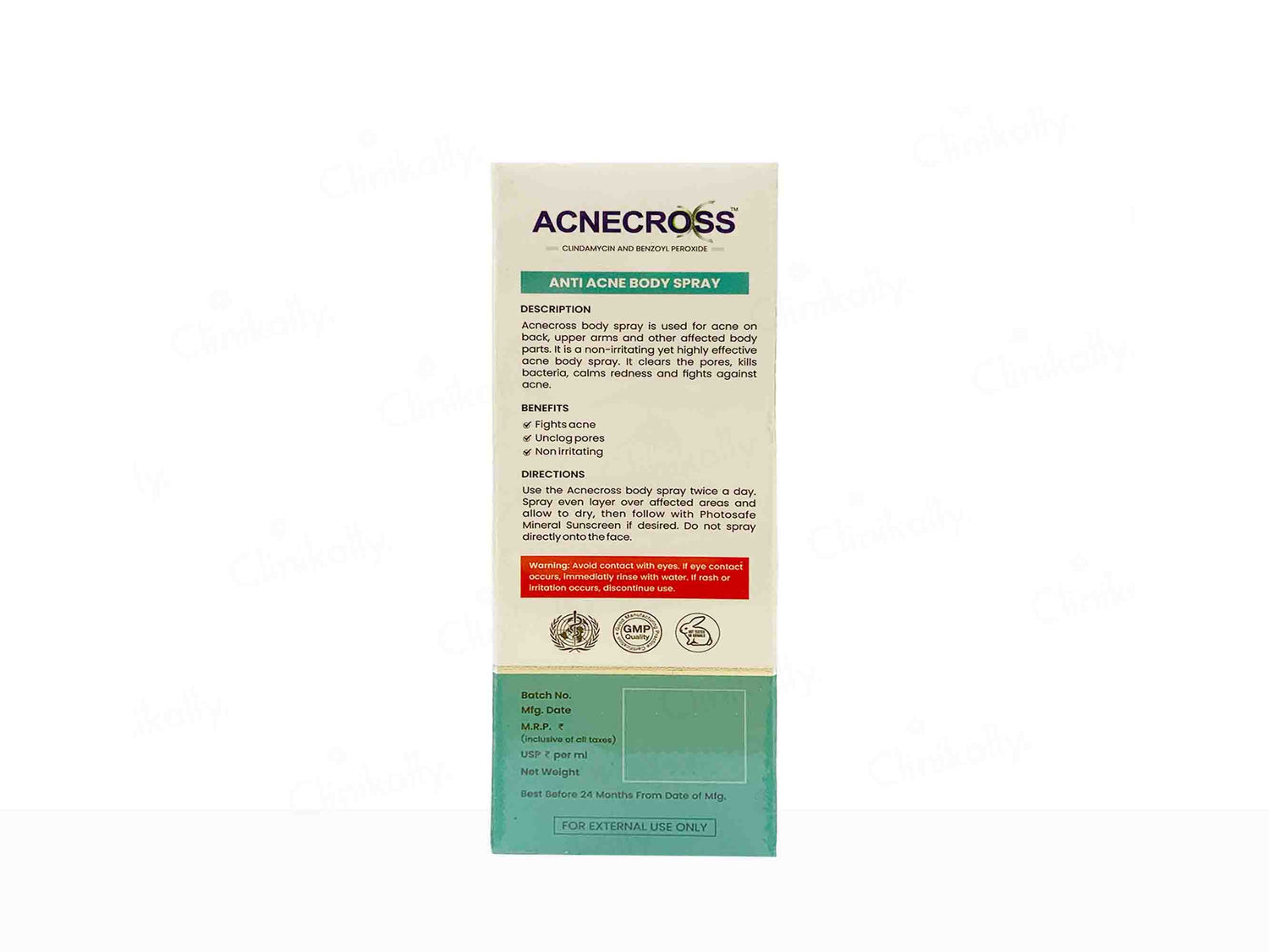 Acnecross Anti Acne Body Spray, 50 ml