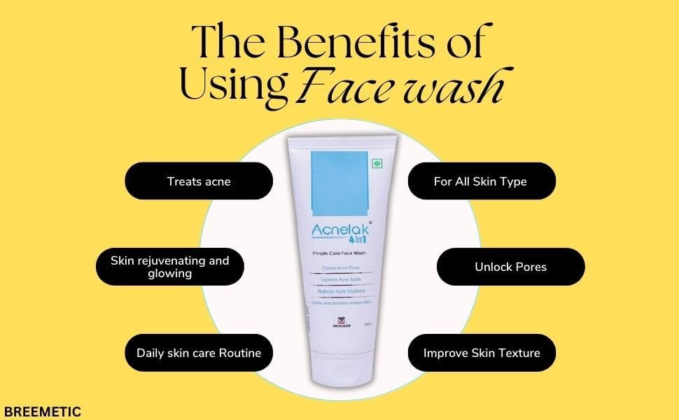 Acnelak 4 in 1 Pimple Care Face Wash, 100 ml ( Pack of 2 )