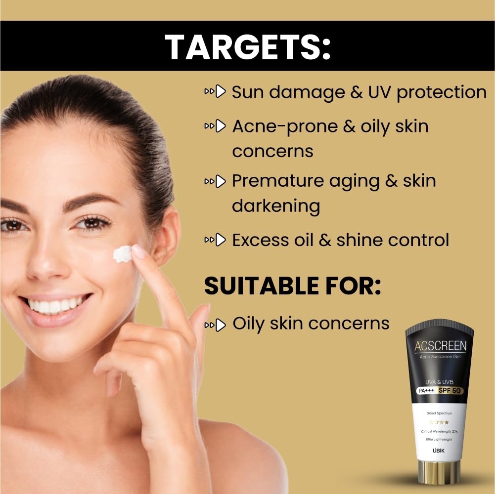 Acscreen Acne Sunscreen Gel SPF 50+ PA+++ | 50g - Skiynse Dermatologique