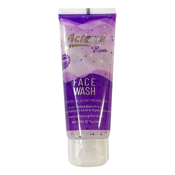 Actame Eva Face Wash | Controls Oil & Acne Hydrates & Soothes Daily AM/PM Use, 70g - Skiynse Dermatologique