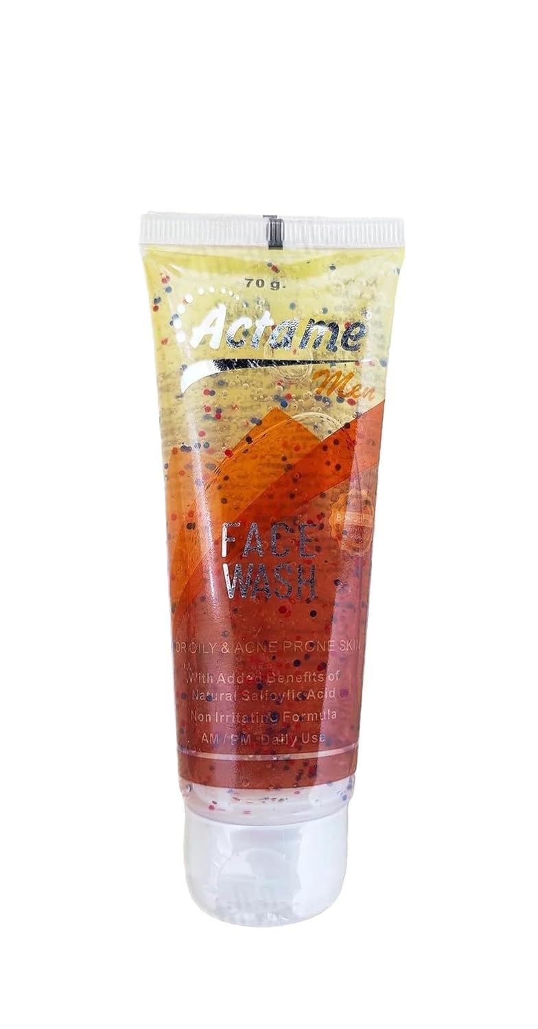Actame Men Face Wash | Controls Oil & Acne Soothes & Hydrates Daily AM/PM Use, 70g - Skiynse Dermatologique