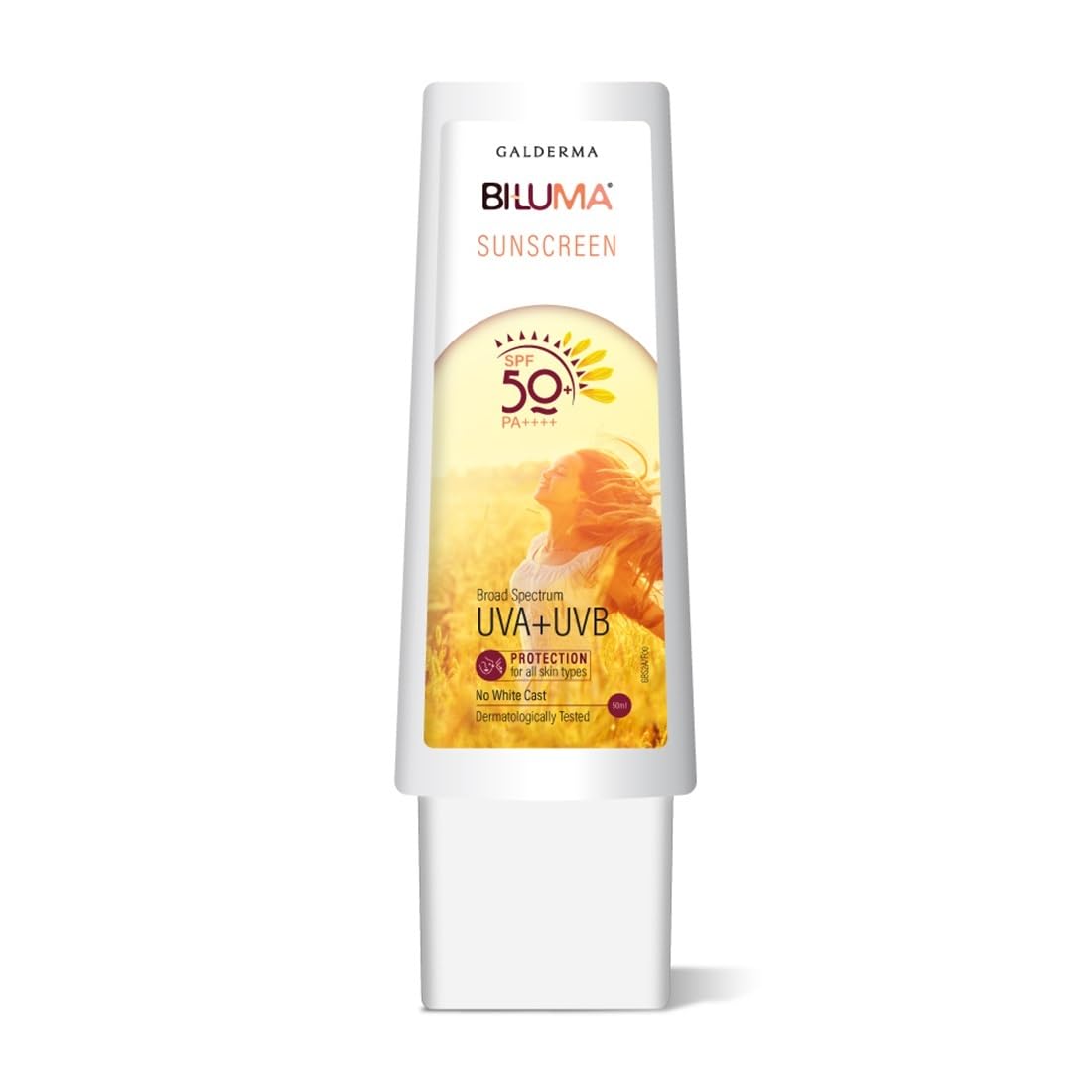 Biluma Sunscreen | SPF 50+ & Pa++++| Brightening & Hydrating Sunscreen | Dermatologically Tested | UVA,UVB,Visible Light, Blue Light & Pollution | Oily, Dry, Sensitive & Combination Skin, 50ml - Skiynse Dermatologique