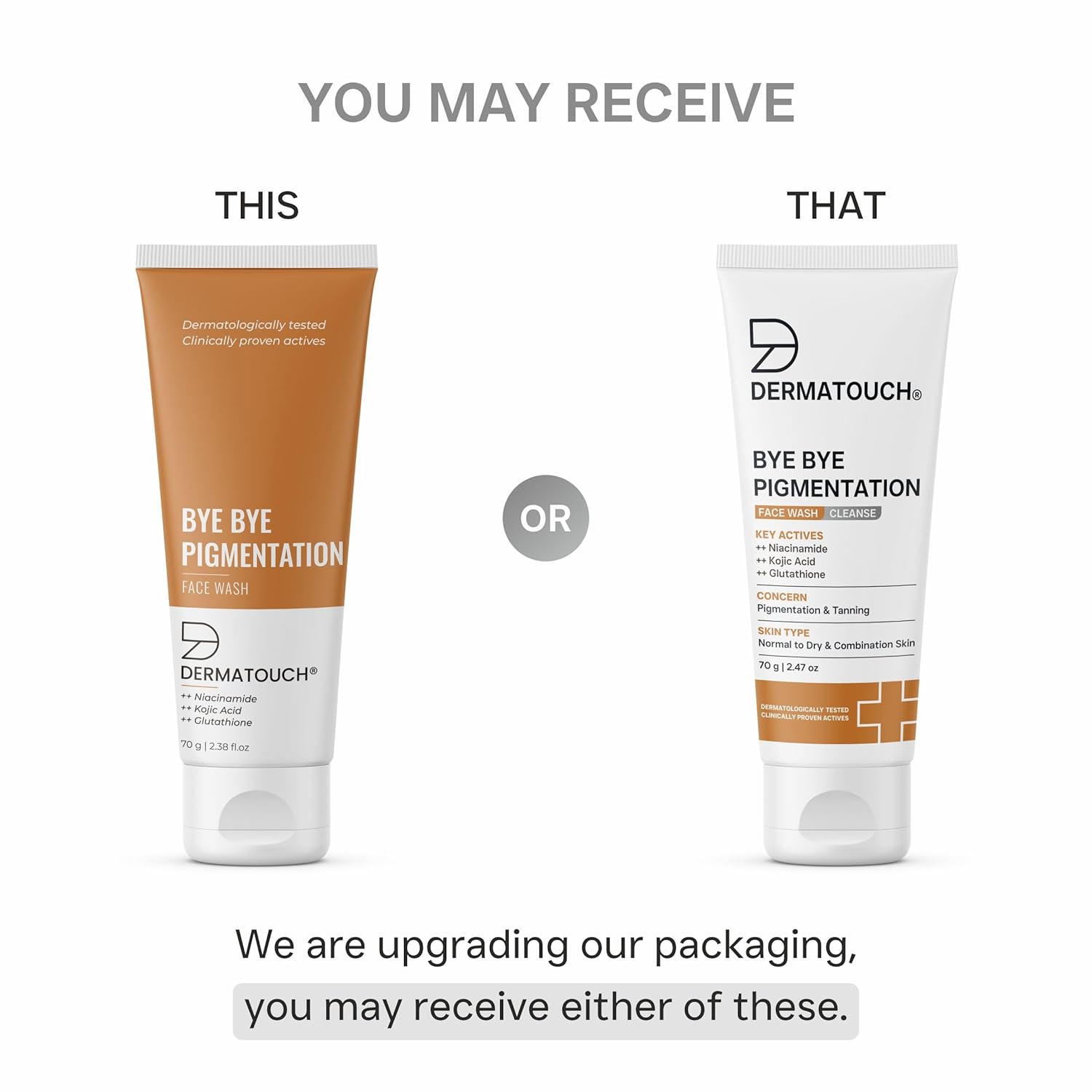 DERMATOUCH Bye Bye Pigmentation Face Wash | Anti Pigmentation for Women/Men with Niacinamide, Kojic Acid, & Glutathione