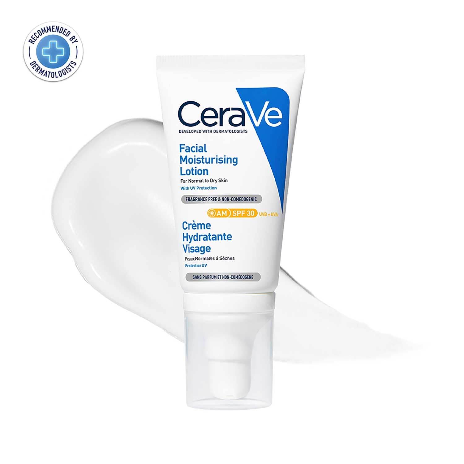 CeraVe AM Facial Moisturizing Lotion for Normal to Dry Skin (52 ml) with Broad Spectrum Sunscreen SPF 30, Enriched with Ceramides, Niacinamide & Hyaluronic acid
