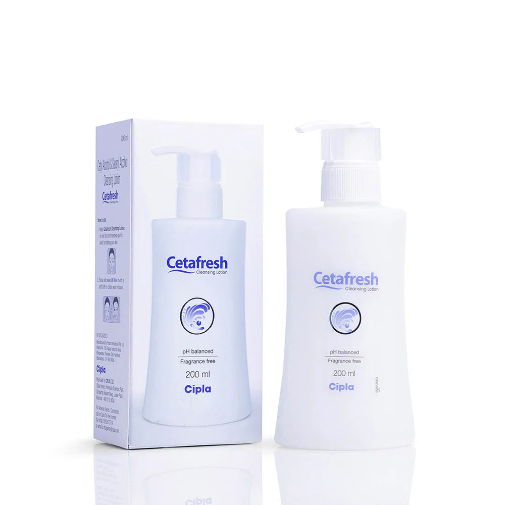 Cetafresh Cleansing Lotion | pH Balanced | Fragrance Free | For Men & Women | Oily to Normal Skin | 200ml