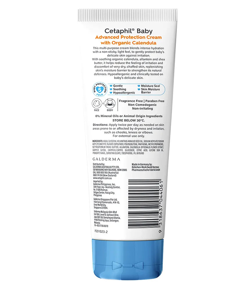 Cetaphil Baby Cream, Face & Body Moisturizing Cream | Advance Protection | Gentle & Soft with Organic Calendula, 85g