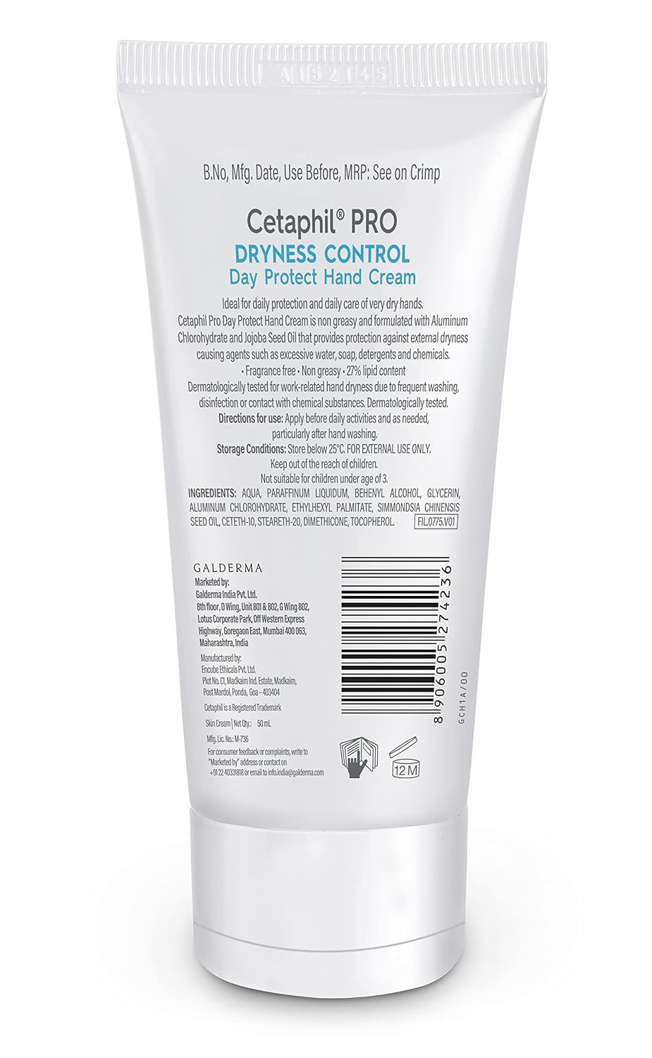 Cetaphil Pro Dryness Control Day Protect Hand Cream, 50ml