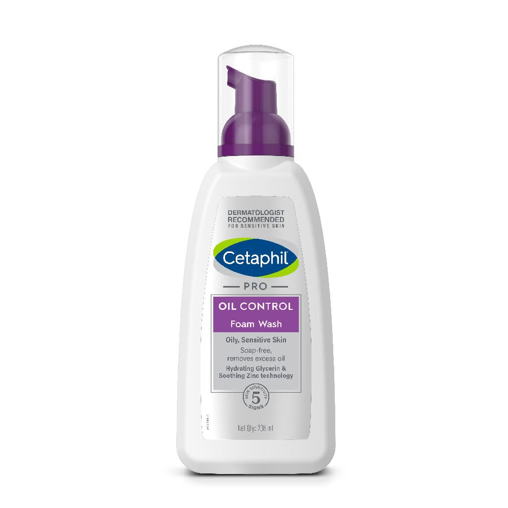 Cetaphil Pro Oil Control Foam Face Wash for Acne & Oily Prone Skin, 236ml