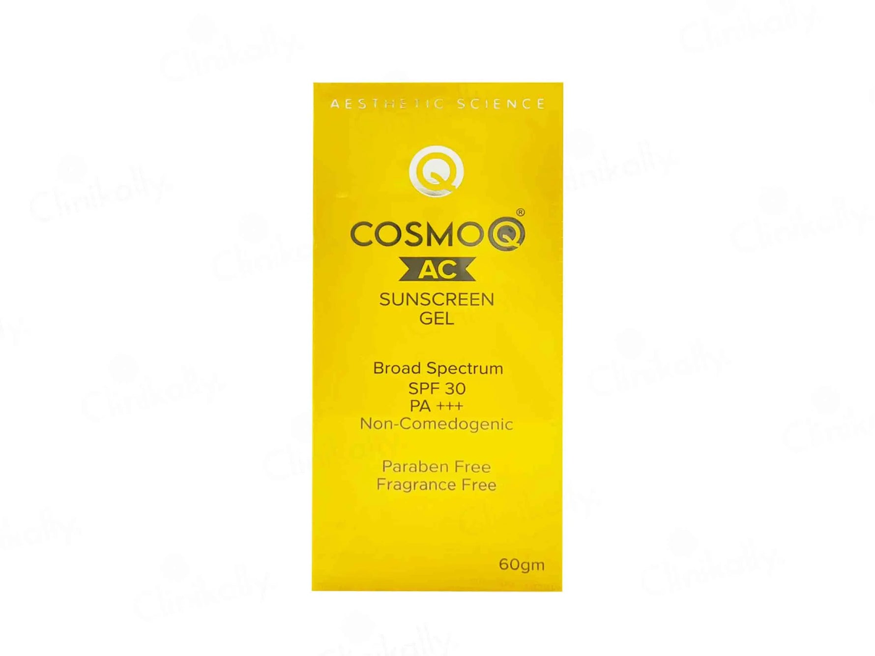 CosmoQ AC Sunscreen Gel | Broad Spectrum SPF 30 PA+++ | Non-Comedogenic, Paraben-Free | 60g - Skiynse Dermatologique