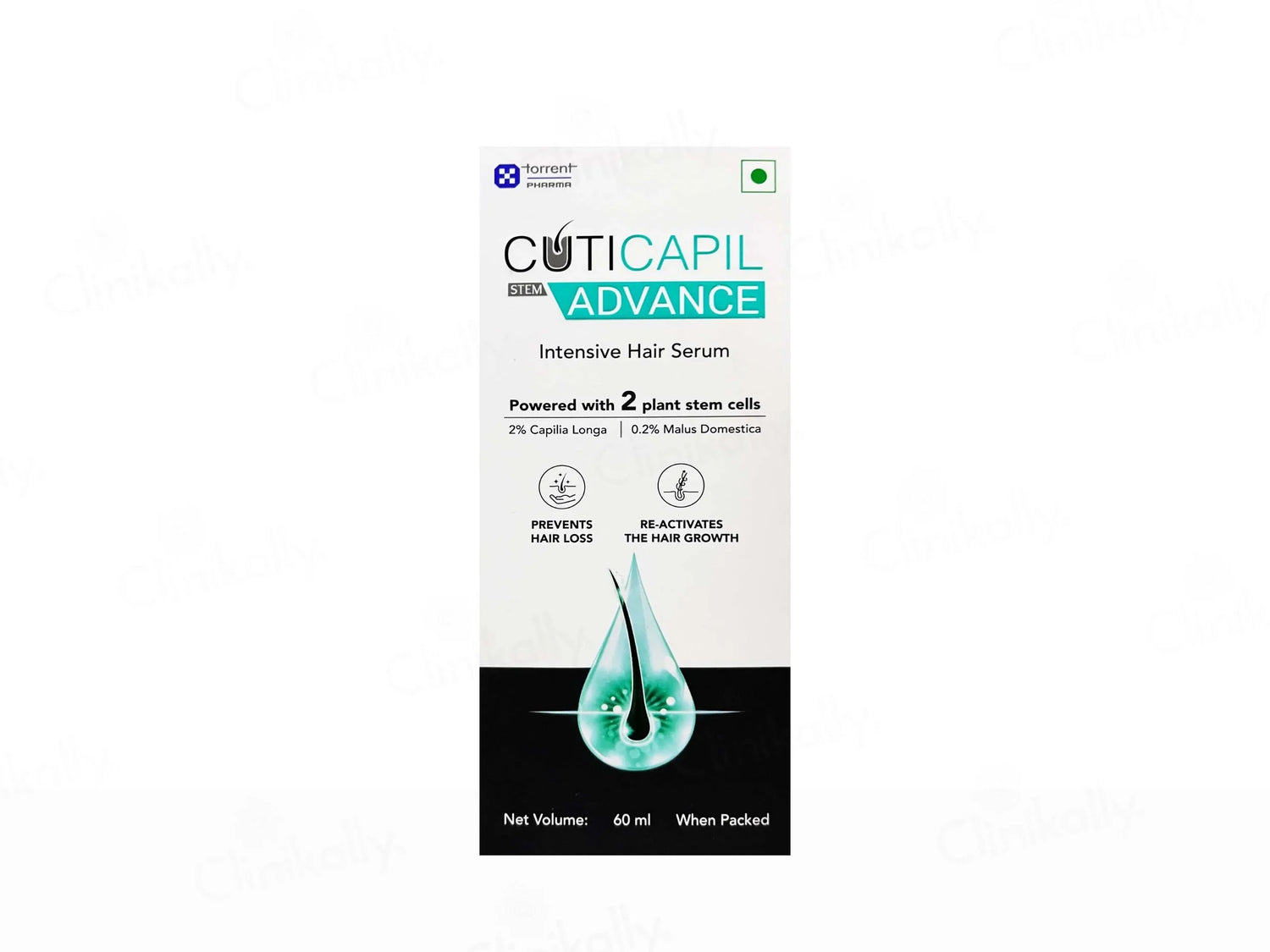 Cuticapil Stem Advance Intensive Hair Serum, 60ml | Plant Stem Cell Formula, Hair Growth and Anti-Hair Fall Treatment