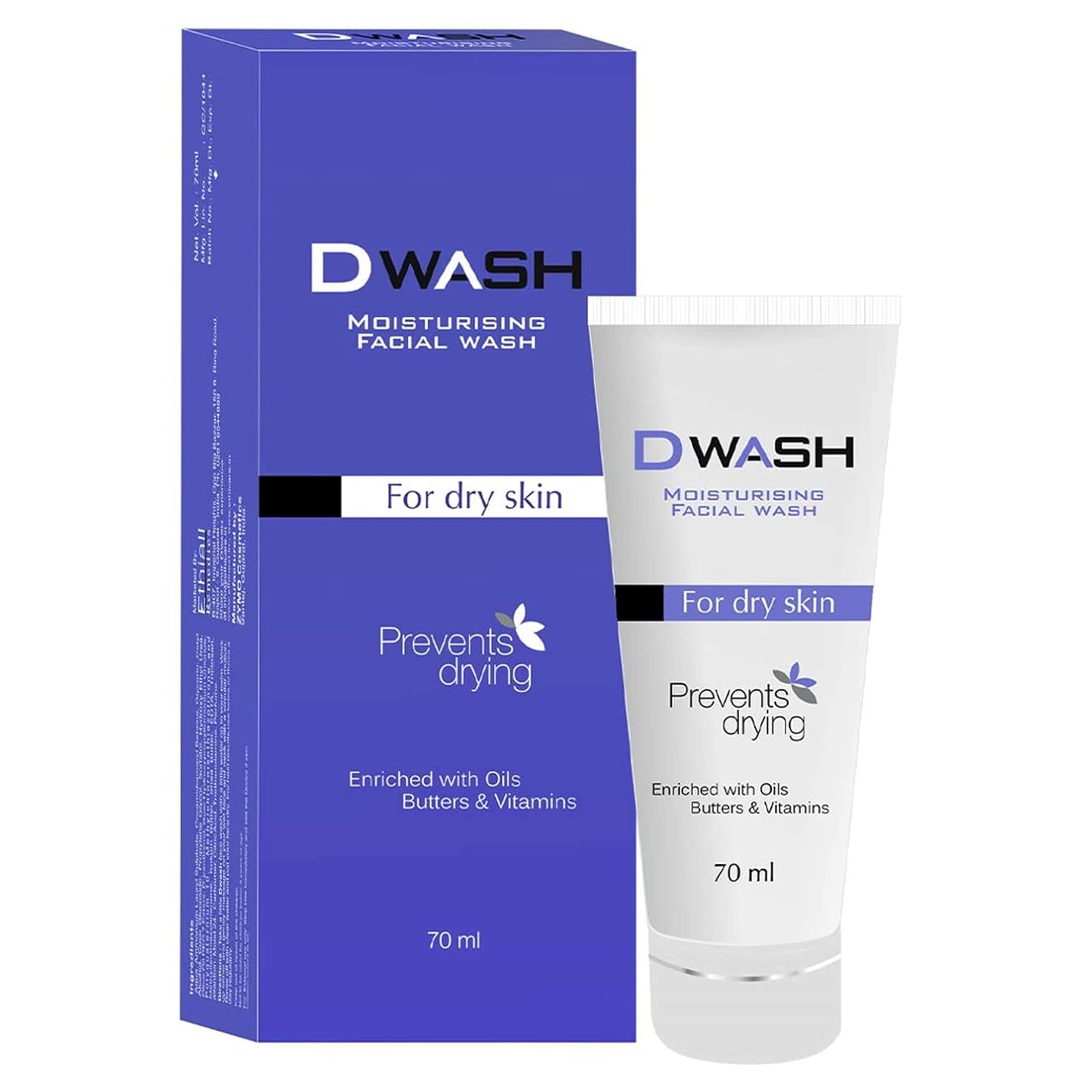 DWash Moisturising Facial Wash For Dry Skin | 70 ml - Skiynse Dermatologique