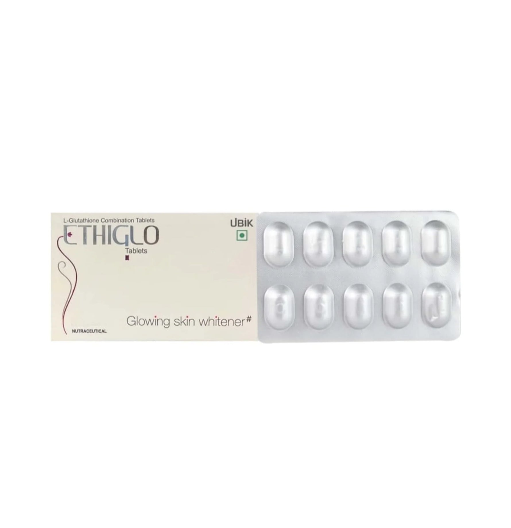 Ethiglo Skin Whitening Tablets | Glutathione 500mg | 10 Tablets - Skiynse Dermatologique