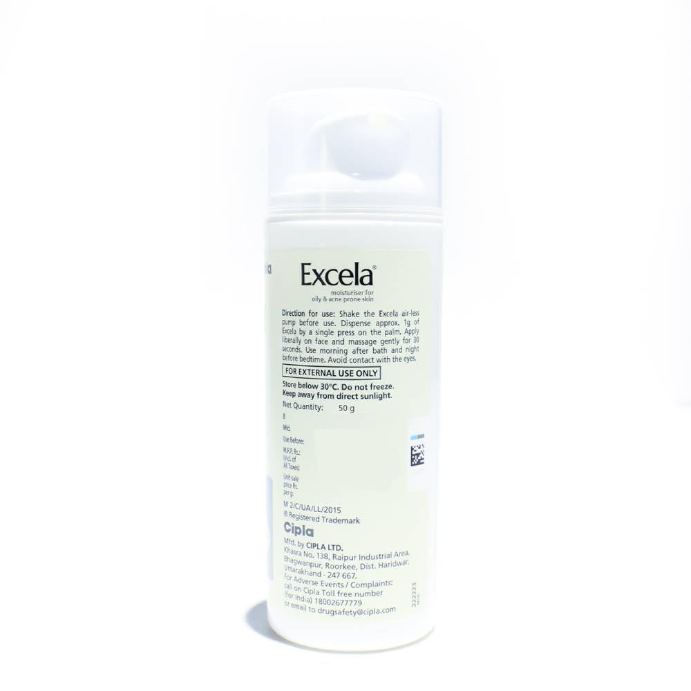 Excela Moisturiser | Oily & Acne Prone Skin | Reduces Sebum Secretion | 50g