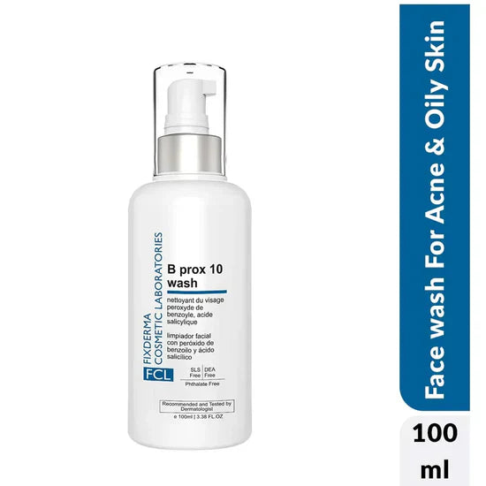 FCL B Prox 10 Wash Face Wash, 100 ml | Deep Cleanser for Acne-Prone Skin