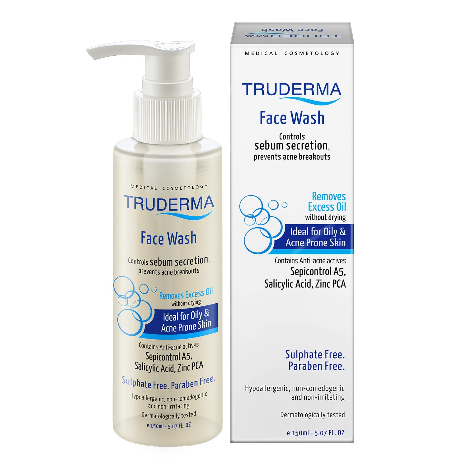 Truderma Face Wash with 1% Salicylic Acid - Cleansing Formula for Smooth, Radiant Skin | 150 ml - Skiynse Dermatologique