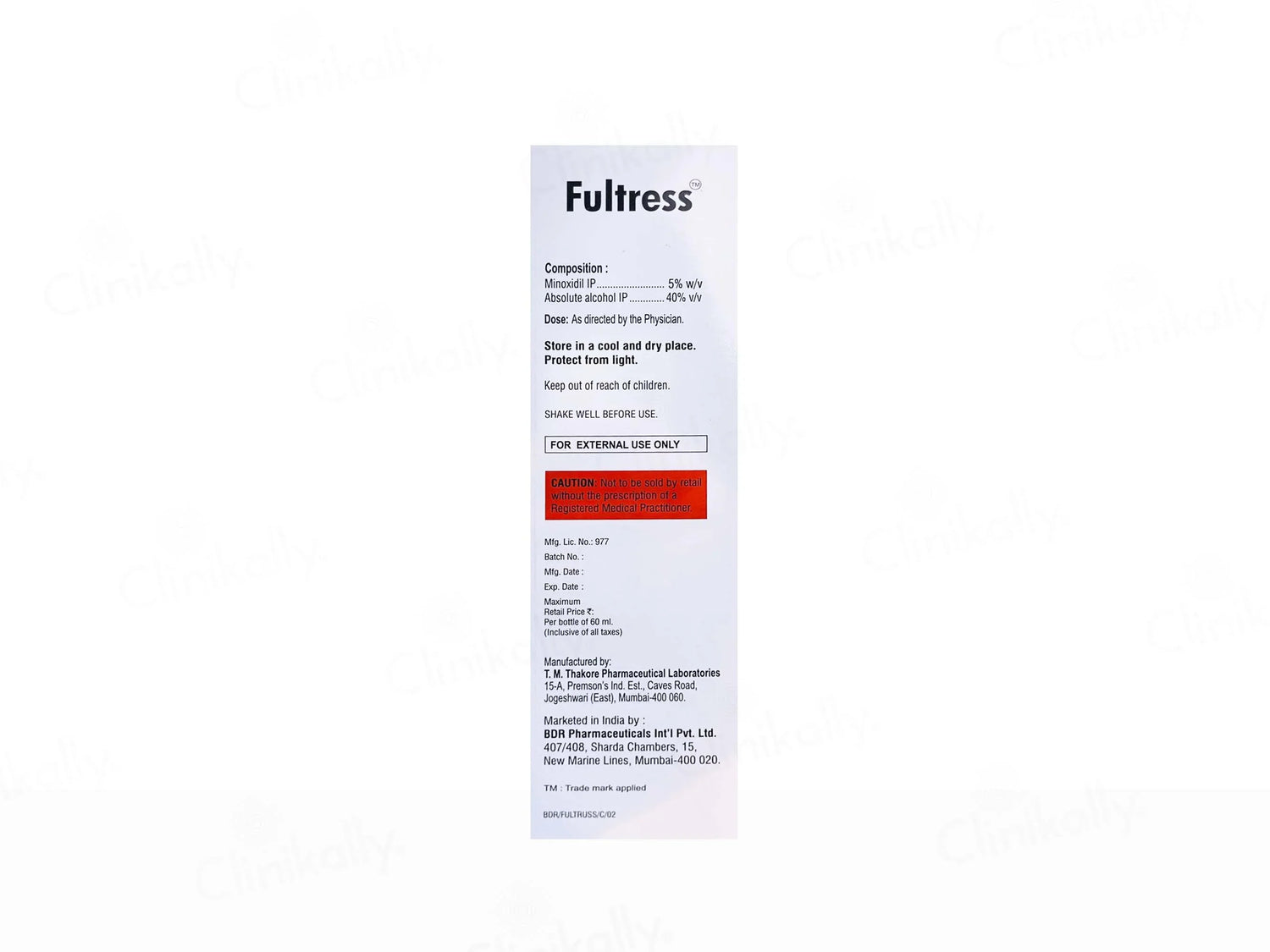 Fultress-F 5% Topical Solution | 60 ml