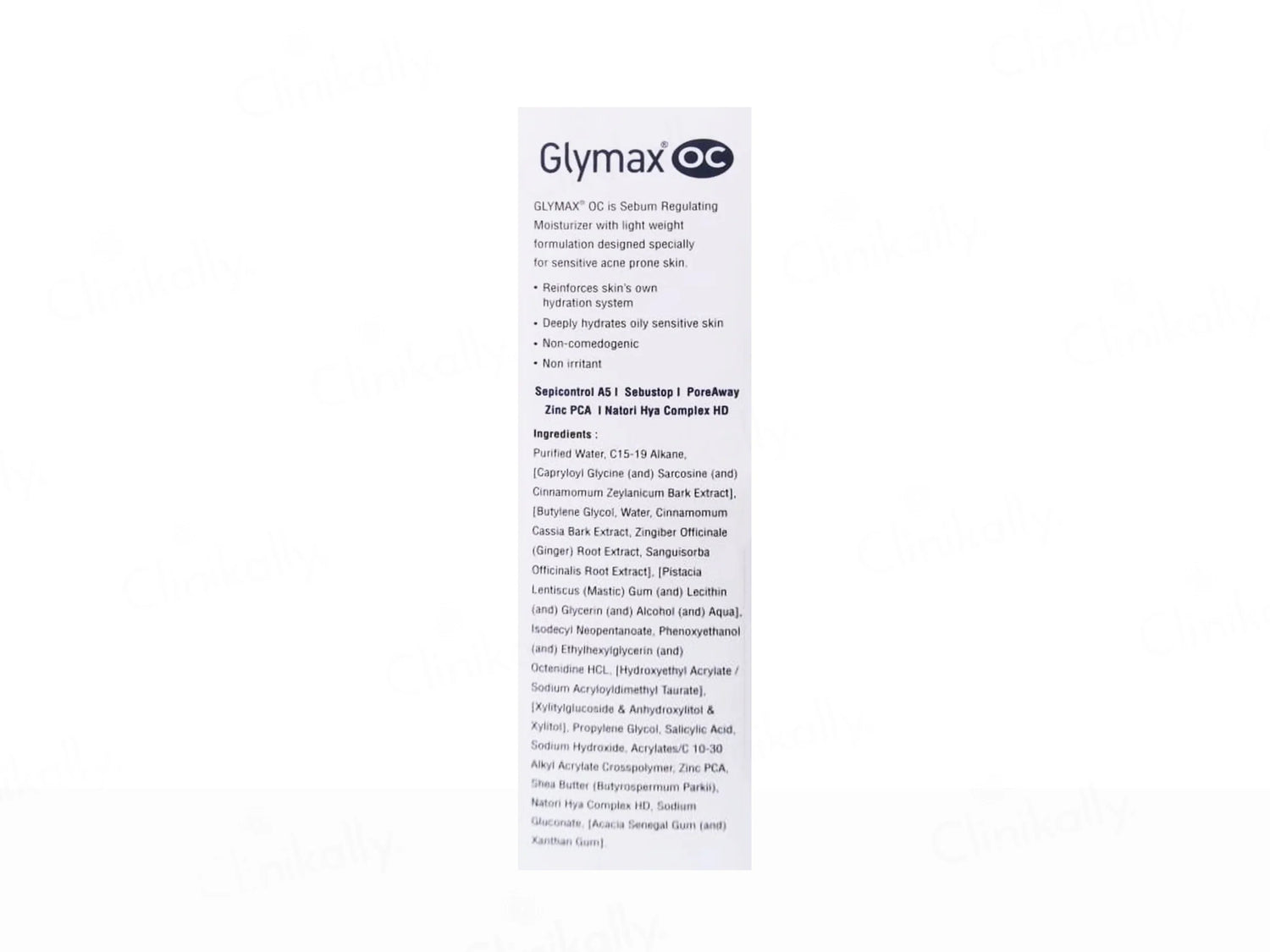 Glymax OC Sebum Regulating Moisturizer, 75g - Skiynse Dermatologique