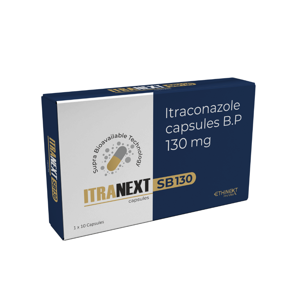 Itranext SB 130 Capsule For Treatment of Fungal or Tinea Infections ( 2*10 Capsules) - Skiynse Dermatologique