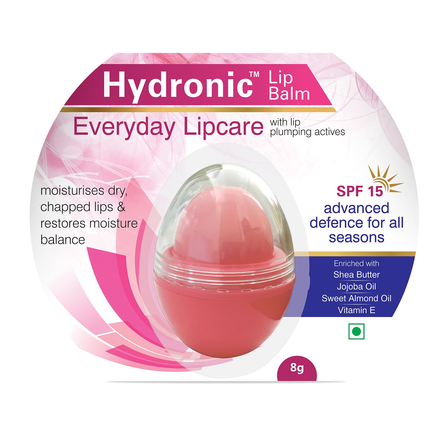 Regaliz Hydronic Lip Balm|Intense Hydration & Nourishment|Soothing & Protective Formula For Soft & Smooth Lips | Pink | 8g - Skiynse Dermatologique