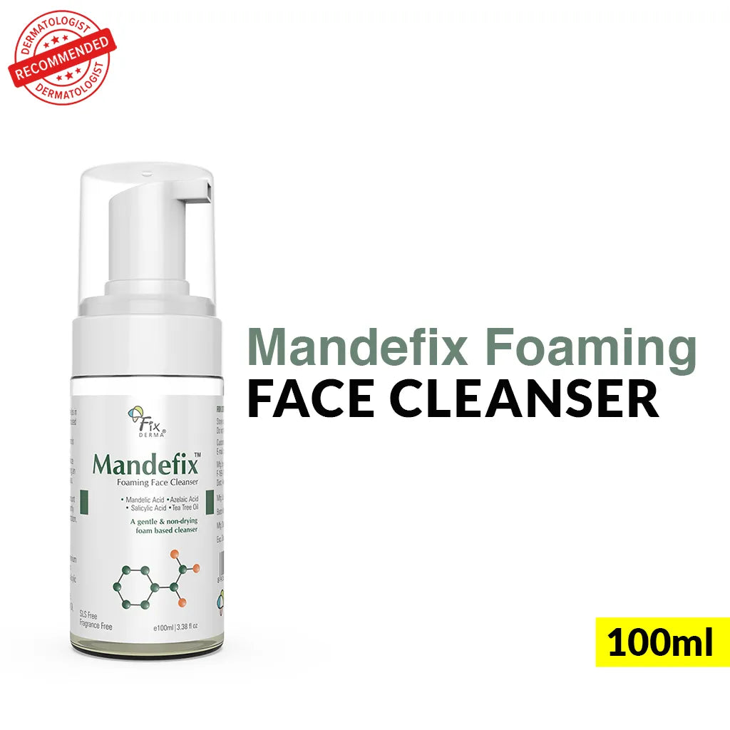 Mandefix Foaming Face Cleanser | A mild exfoliating cleanser for acne prone skin