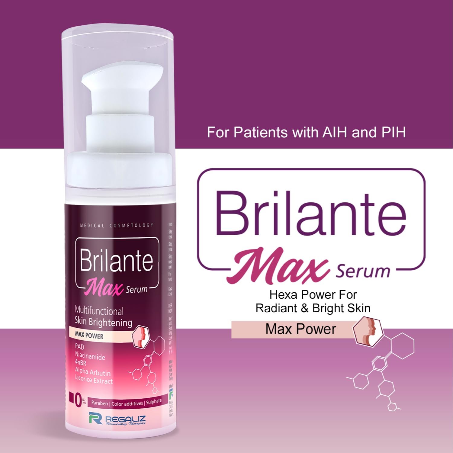 Regaliz Brilante Max Serum | Multifunctional Skin Brightening & Radiance Booster | Targets Dark Spots, Uneven Skin Tone, and Dullness | 30ml - Skiynse Dermatologique
