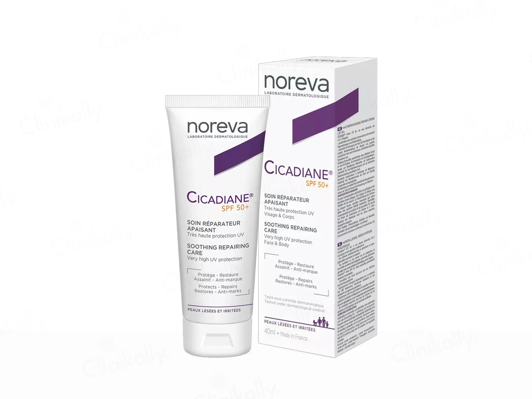 Noreva Cicadiane Soothing Repairing Face & Body Care Sunscreen SPF 50+ | 40 ml - Skiynse Dermatologique