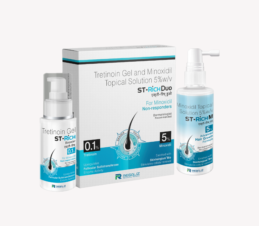Regaliz ST RICH DUO Tretinoin & Minoxidil 5 % Hair Serum | (30 ml + 60 ml Duo) - Skiynse Dermatologique