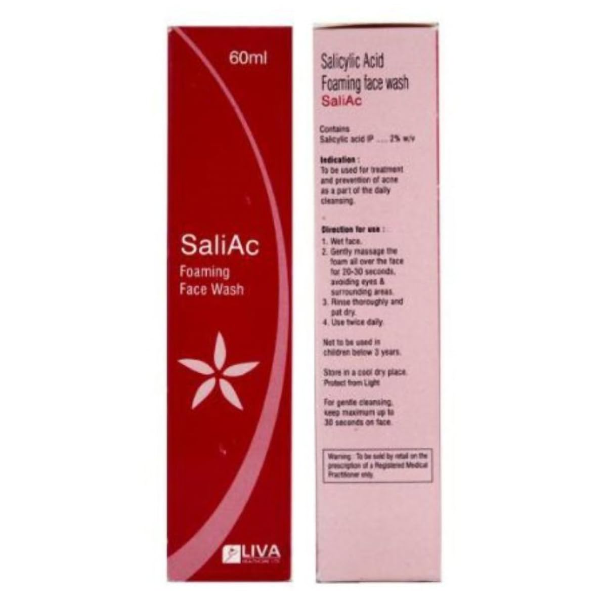Saliac Foaming Face Wash, 60 ml