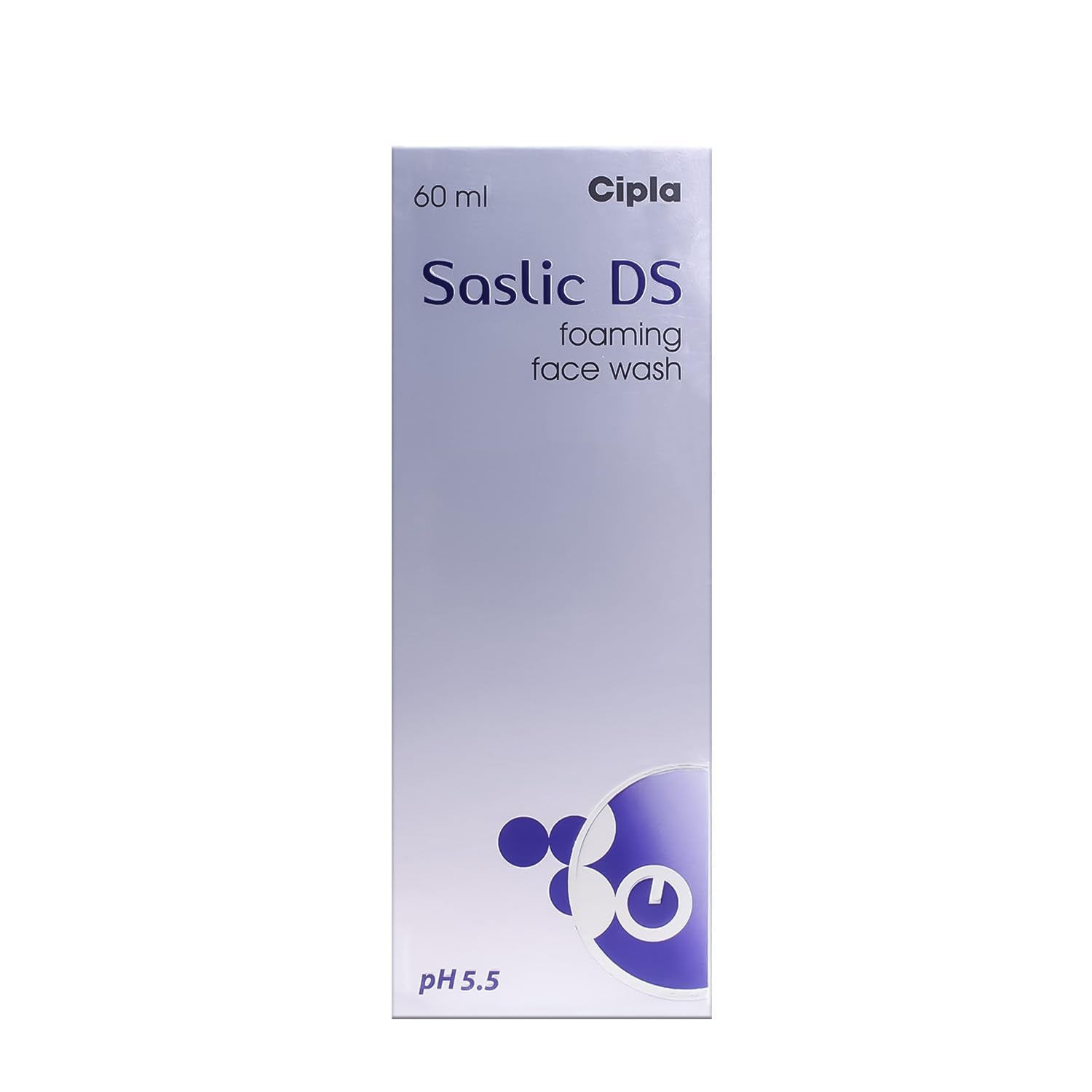 Saslic DS Foaming Face Wash | 2% Salicylic Acid | Acne Prevention | Pore Unclogging Formula for Clear Skin | 60ml