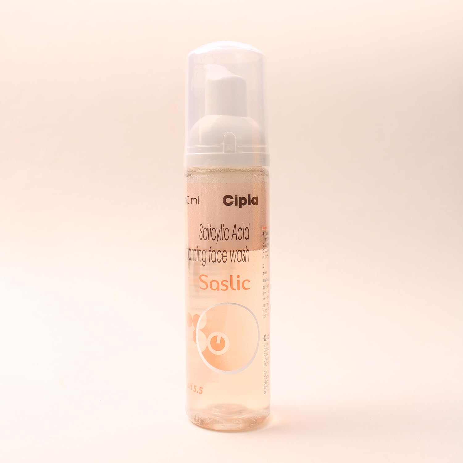 Saslic Foaming Face Wash | pH 5.5 | Salicylic acid | Acne Prone Skin | Oily skin | 60ml