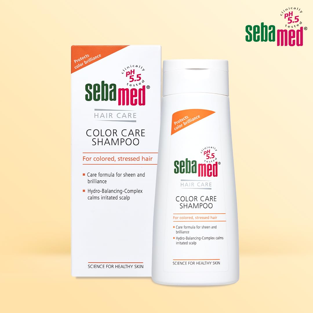 Sebamed Color Care Shampoo|Ph5.5 I Protects Shine & Color Brilliance|Repairs Damage Due To Hair Colouring|Care Complex + Uv Filter|Dermatologically & Clinically Tested|Sls & Parabens Free|200 ml