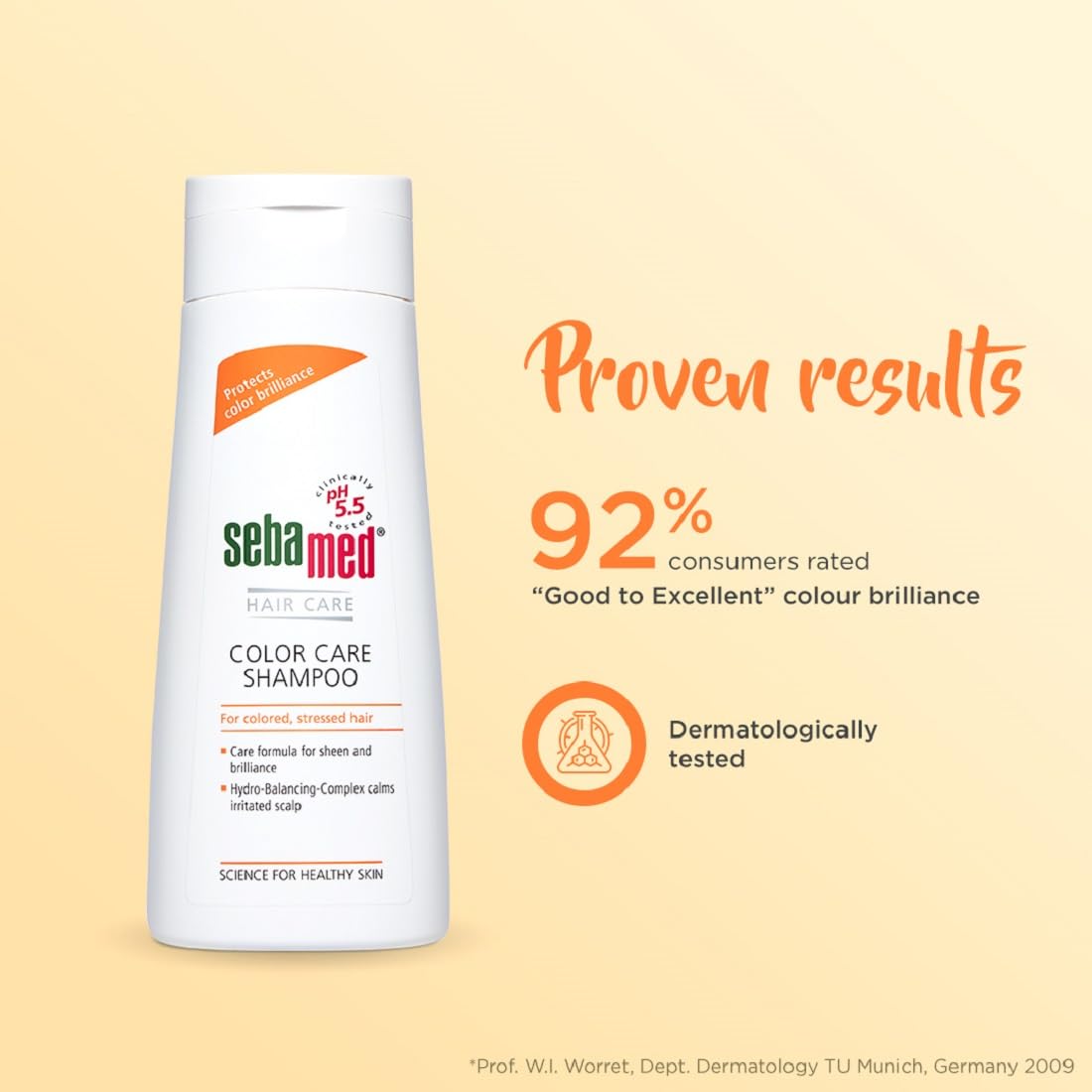 Sebamed Color Care Shampoo|Ph5.5 I Protects Shine & Color Brilliance|Repairs Damage Due To Hair Colouring|Care Complex + Uv Filter|Dermatologically & Clinically Tested|Sls & Parabens Free|200 ml