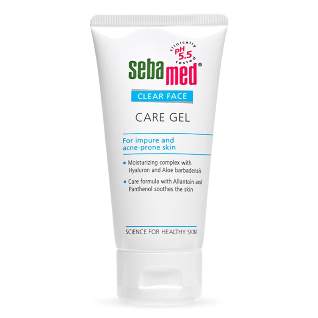 Sebamed Clear Face Care Gel , 50 ml | pH 5.5  |Acne/ pimple prone skin|Hyaluronic acid & Aloe Vera|Water based Moisturiser | non sticky l Toxin free