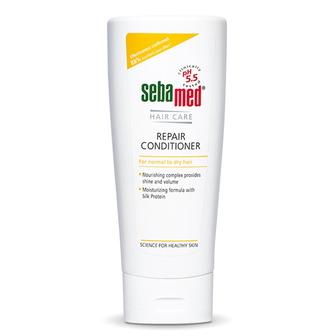 Sebamed Hair Repair Conditioner | Ph5.5 I 88% 'Excellent Care' Results | Repairs Dry, Damaged Hair & Scalp | Moisturizing Formula Adds Shine & Volume Unscented, 200 ml