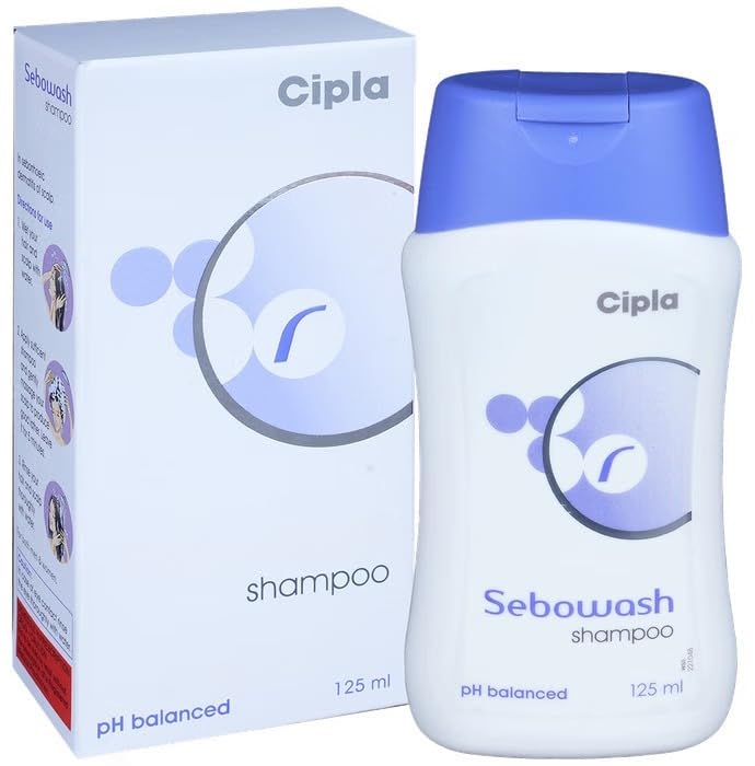 Sebowash Shampoo for Anti-Dandruff, Treat Itchy Scalp and Reduce Fungus, 125 ml