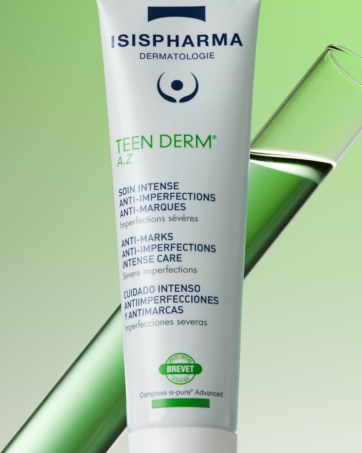 Isispharma Teen Derm A.Z. - Triple Action Anti-Imperfections, Anti-Markings, Ultra Soothing, Combination Skin to Oily Skin - With 15% Azelaic Acid, 30 ml