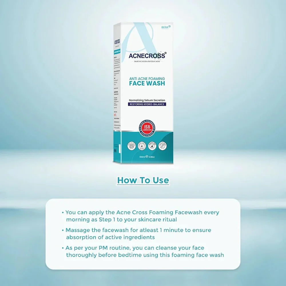 Acnecross Acne Foaming Face Wash, 100 ml