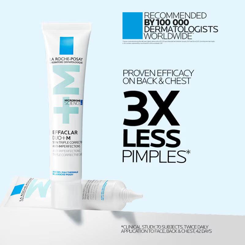 La Roche-Posay Effaclar Duo+M Gel with Salicylic acid,Anti-Acne Moisturiser for Acne-Prone Skin ( Pack of 2 )