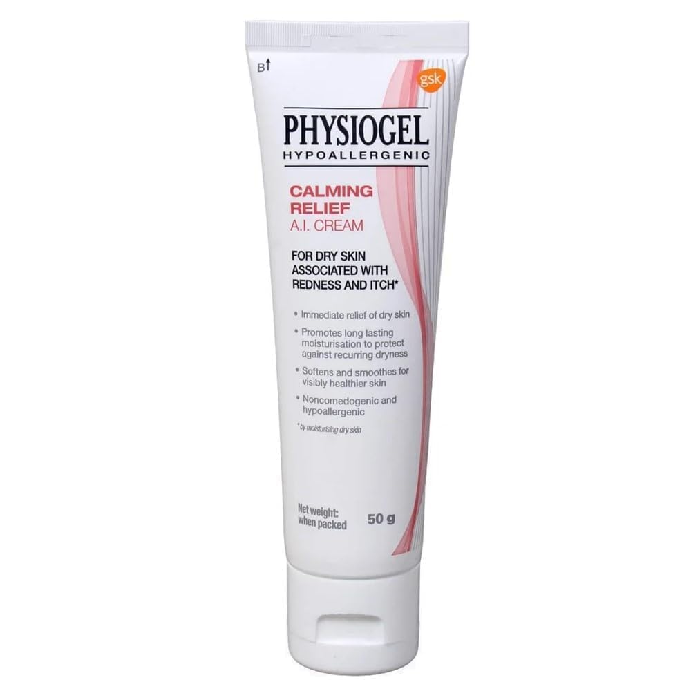 PHYSIOGEL HYPOALLERGENIC Calming Relief A.I. Cream 50g | Intensive Moisturizer for Sensitive, Irritated & Red Skin, Non-Comedogenic, Fast Itch Relief & Long-Lasting Hydration - Skiynse Dermatologique