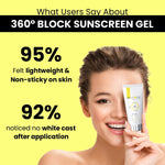 360 Block Sunscreen Gel SPF 50+ - Protects From UVA, UVB, Infra-Red Radiation (IR), Blue Light & Atmospheric Pollutants | 50g - Skiynse Dermatologique