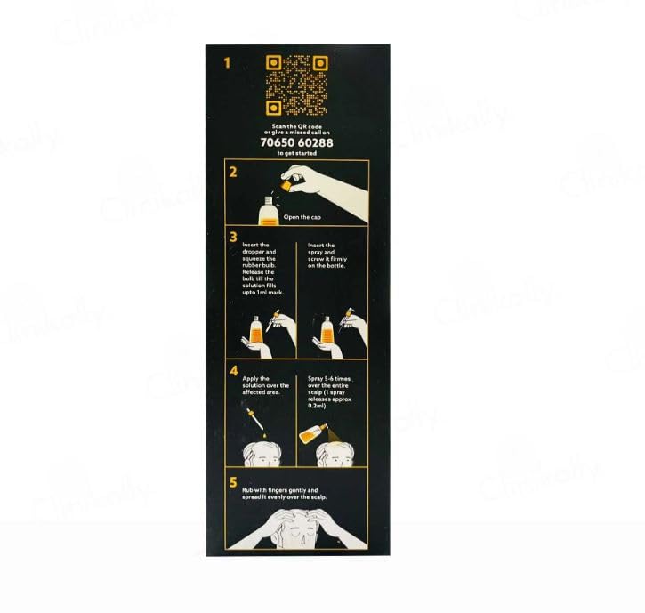 Mintop Gain+ 5 Topical - Bottle of 60ml Solution with Minoxidil and Finasteride