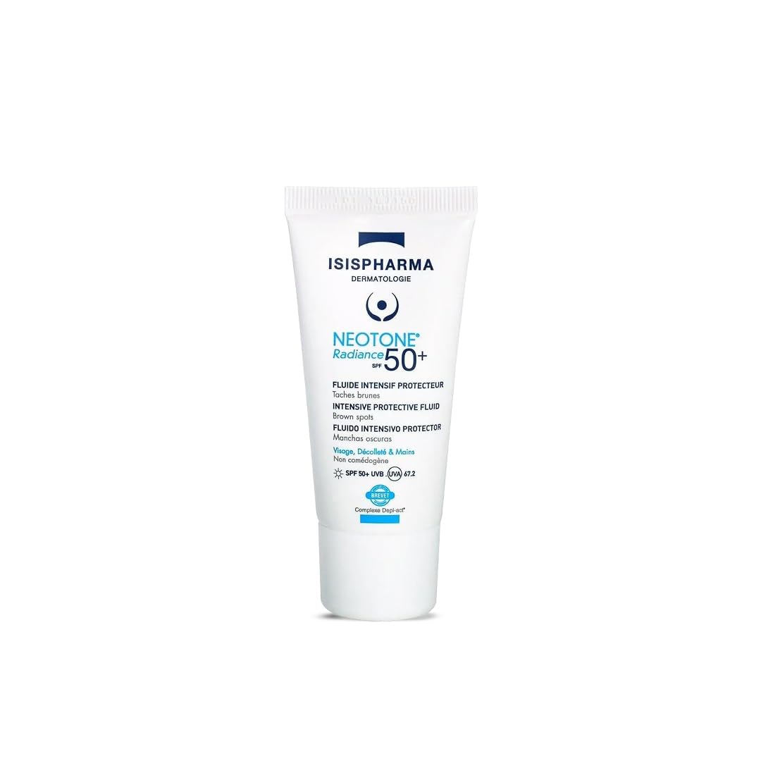 Isispharma Neotone Radiance SPF 50+ Anti Dark Spots - Intensive Protective Fluid - High Tolerance Sun Care - 30 ml