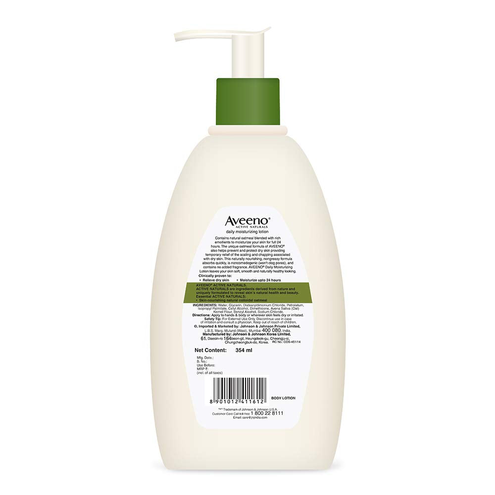Aveeno Daily Moisturizing Lotion For Normal To Dry Skin With Oats