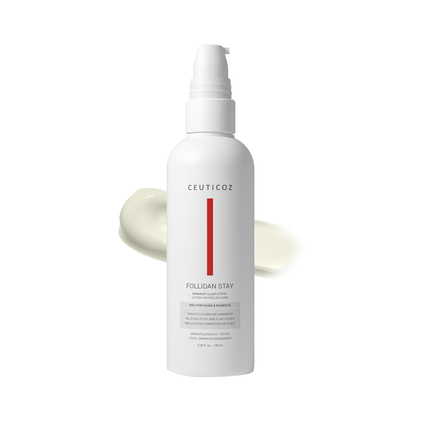 Ceuticoz Follidan Stay Dandruff Clear Lotion | For Persistent Dandruff & Scalp Inflammation | Targets dandruff & restores scalp health | Tea Tree Oil & Sage Oil | All Hair Types | 100ml (Pack of 2 )