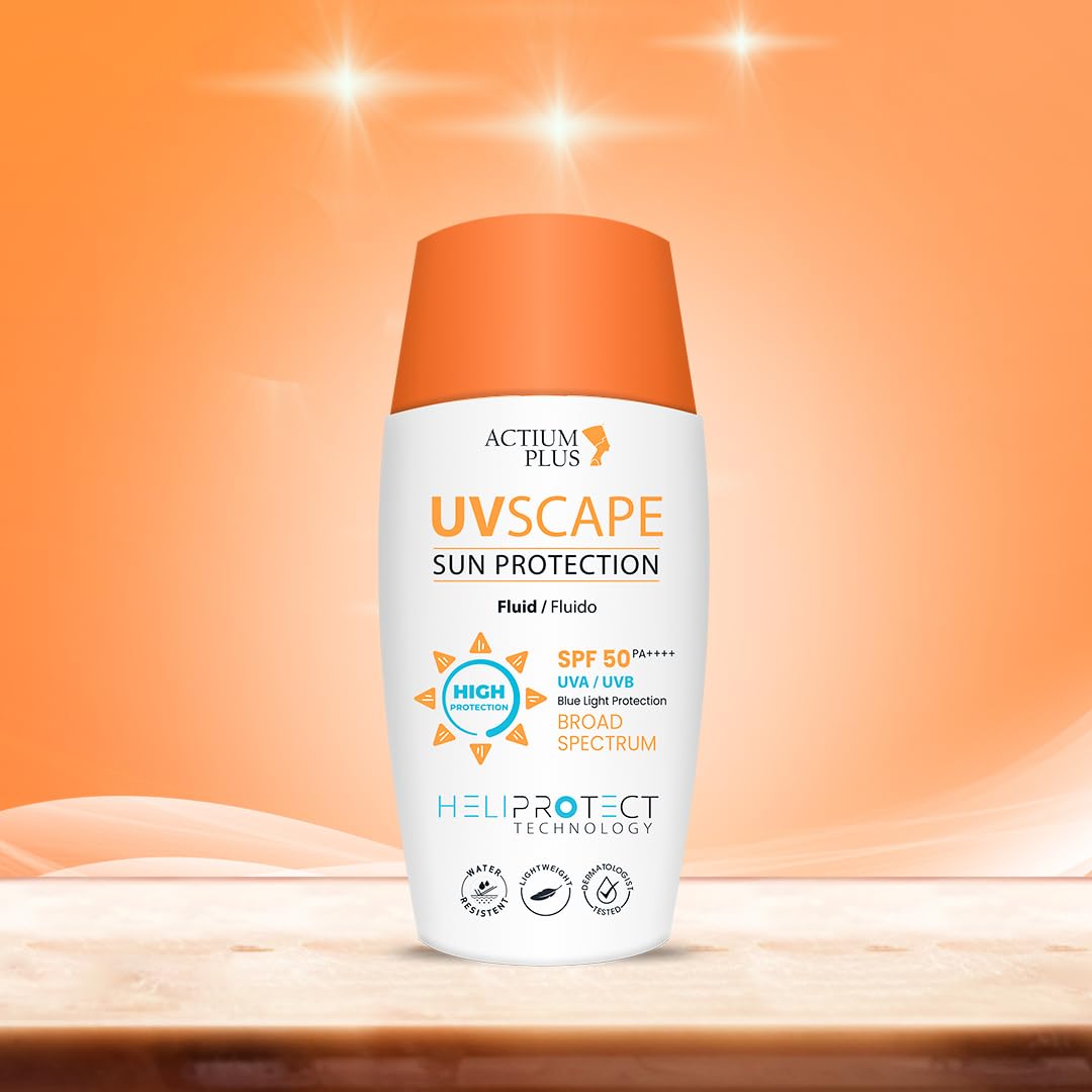 UVScape SPF 50 PA++++ Invisible Sunscreen Fluid | Ultra-Light Daily Sun Protection with Blue Light Shield, 24H Hydration & Soothing Formula | 50 ml