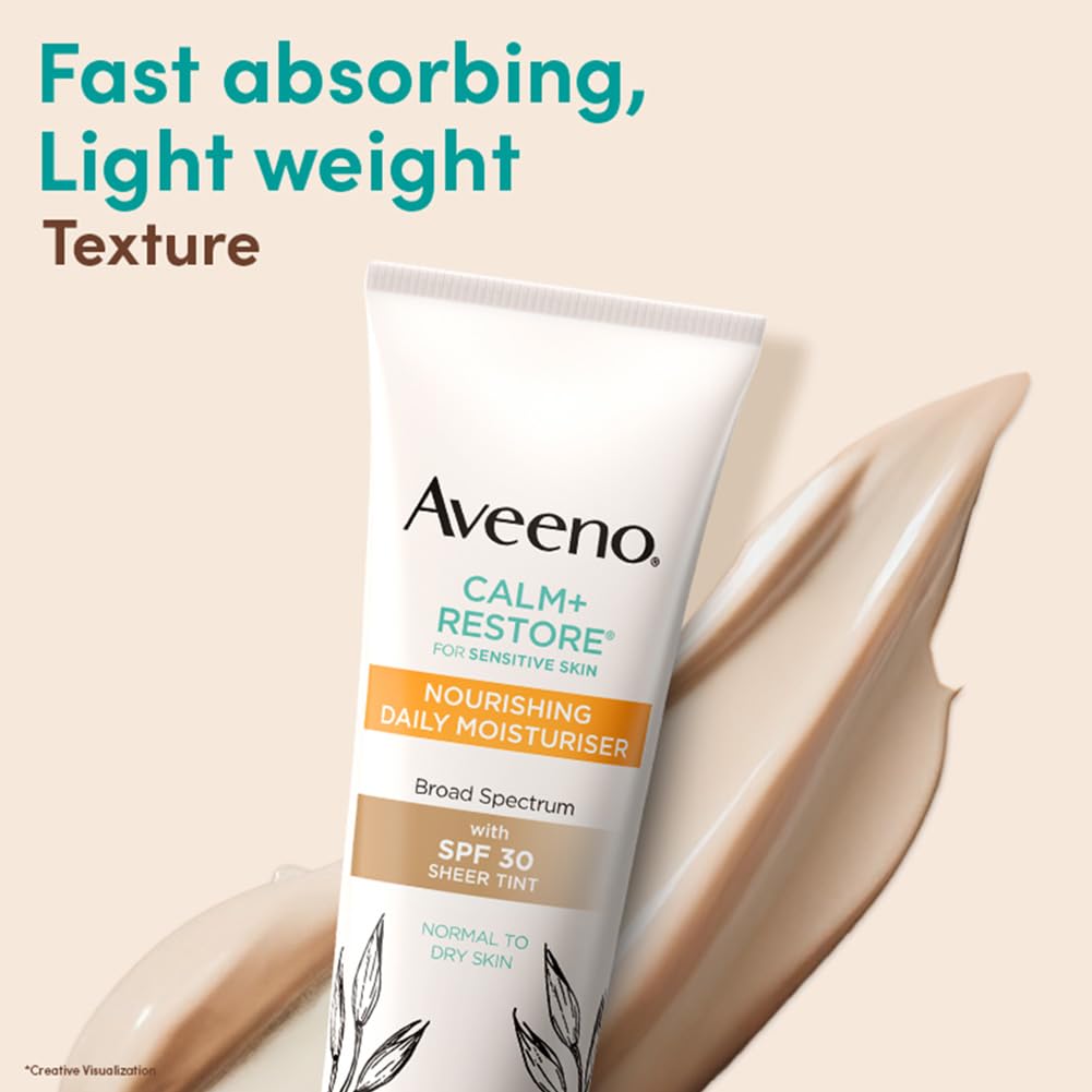 Aveeno Calm + Restore Nourishing Daily Moisturiser Broad Spectrum with SPF 30 50 ml