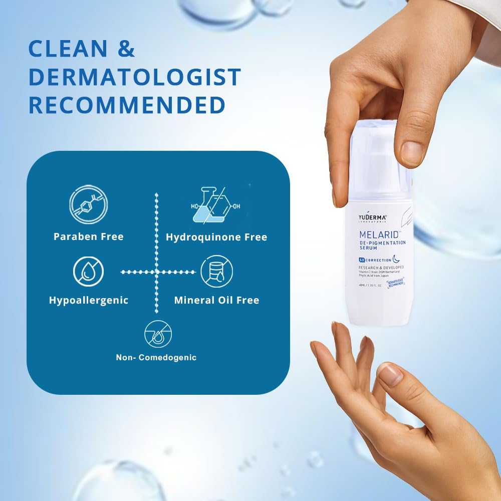 Melarid 5X CORRECTION De-Pigmentation Serum 40ml | Face Serum for Uneven Tone & Dark Spots | Supports Pigmentation Removal & Even Complexion | Lightweight Texture for All Skin Types - Skiynse Dermatologique