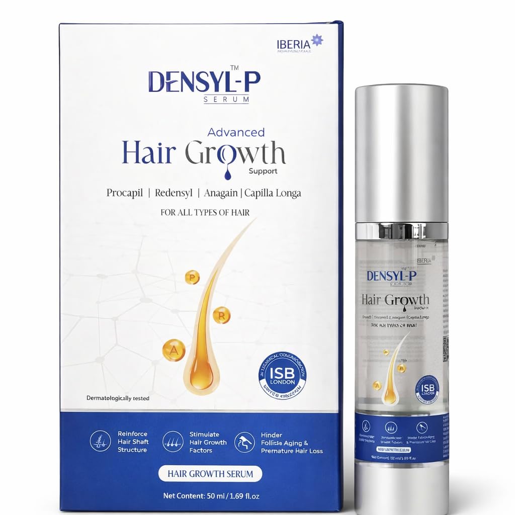 Densyl-P Advanced Hair Growth Serum | Fortified with Procapil | Redensyl | Anagain | Capilia Longa | For All Hair Types (50ml)